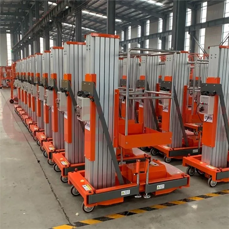 Aluminiowa platforma robocza z pojedynczym masztem