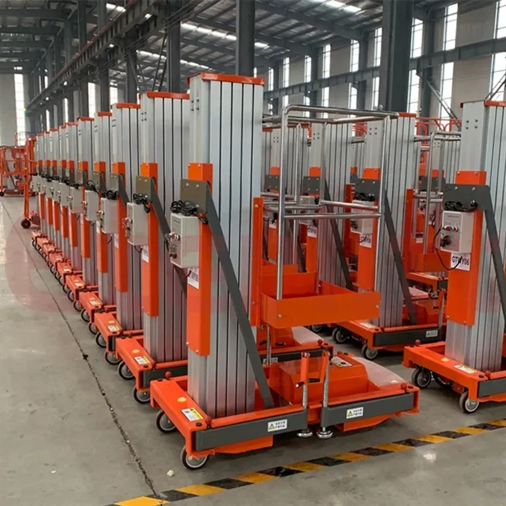 Jednomasztowy podnośnik ze stopu aluminium