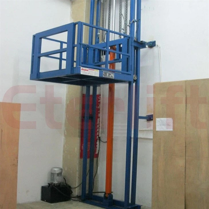 Guide Rail Cargo Elevator For Warehouse