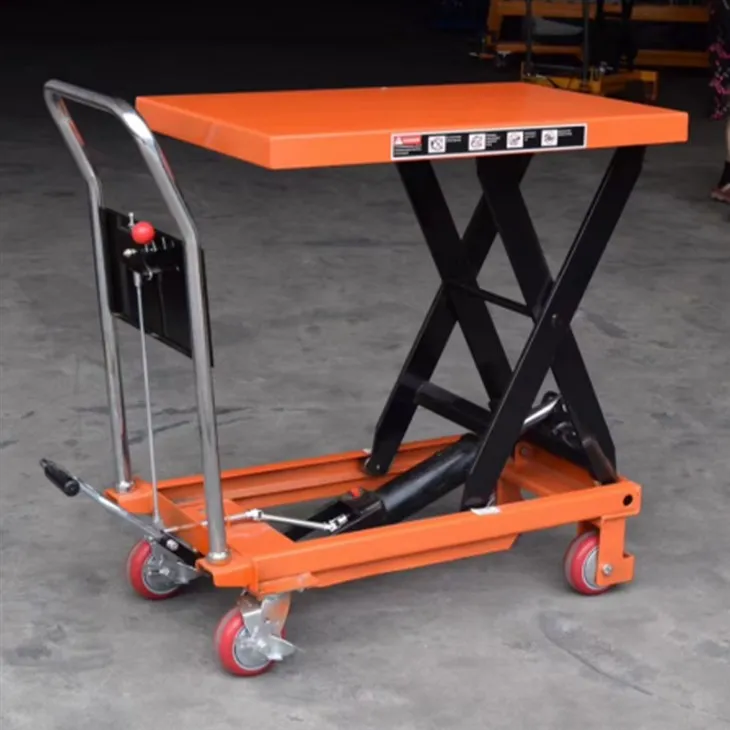 Wózek stołowy z hydraulicznym podnośnikiem nożycowym